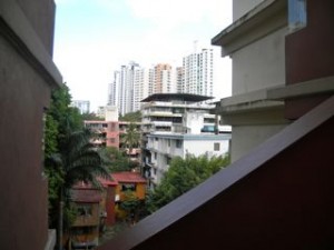View from outside hotel room